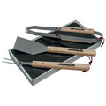 Wood Handle 3 Piece BBQ Set